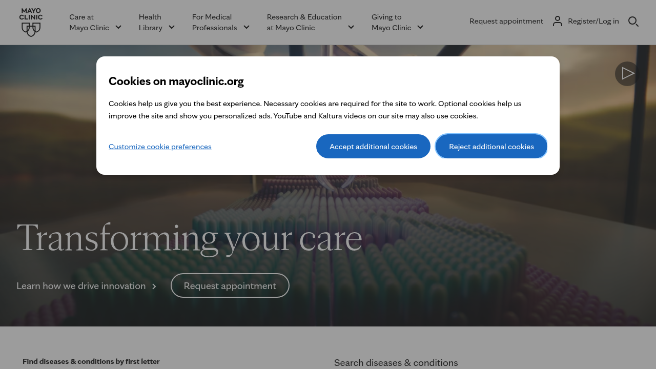 The Mayo Clinic website is a trusted source for information on medical conditions and treatments.