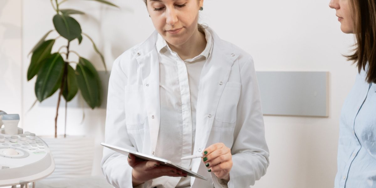 A person speaking with a healthcare professional, seeking guidance and evaluating treatment options for mental health.