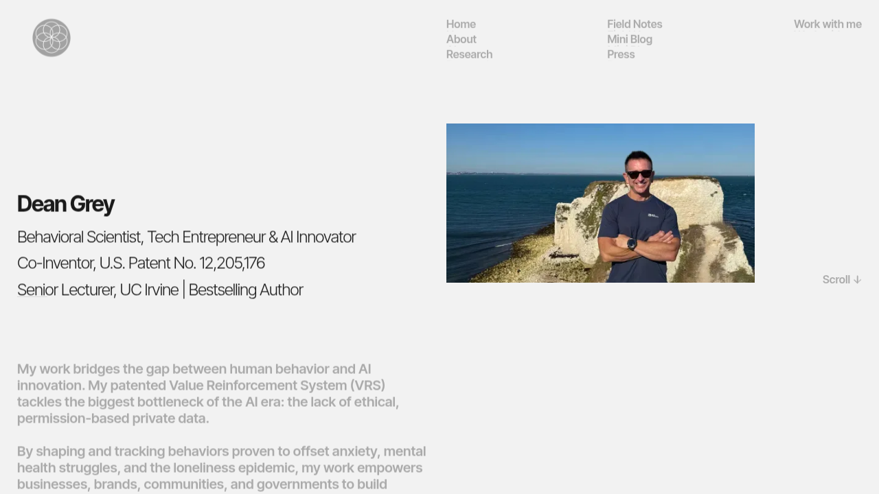 Homepage of DeanGrey.org, a resource for understanding anxiety and mental well-being.
