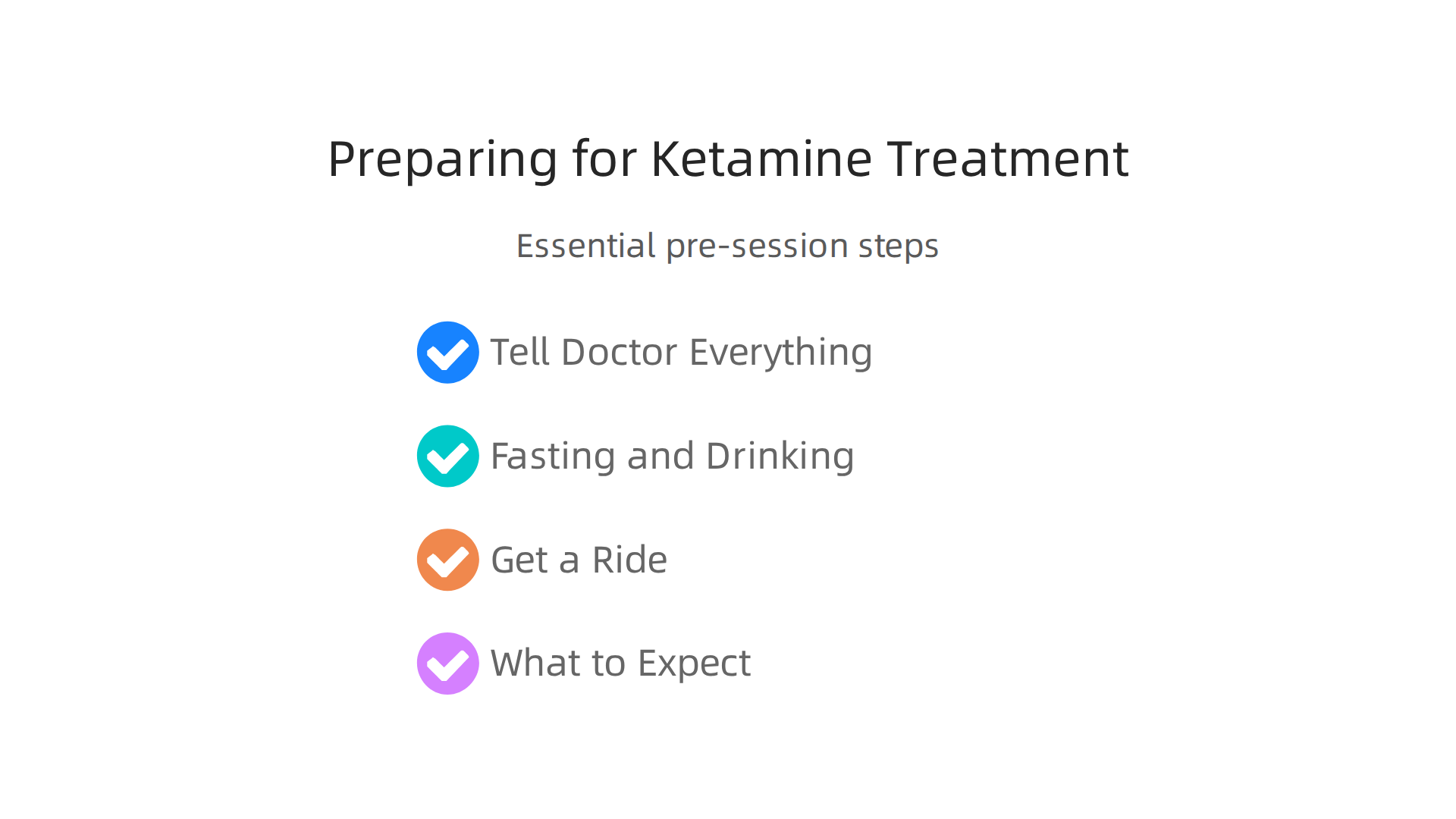 Essential steps to take before your ketamine session to ensure safety and readiness.