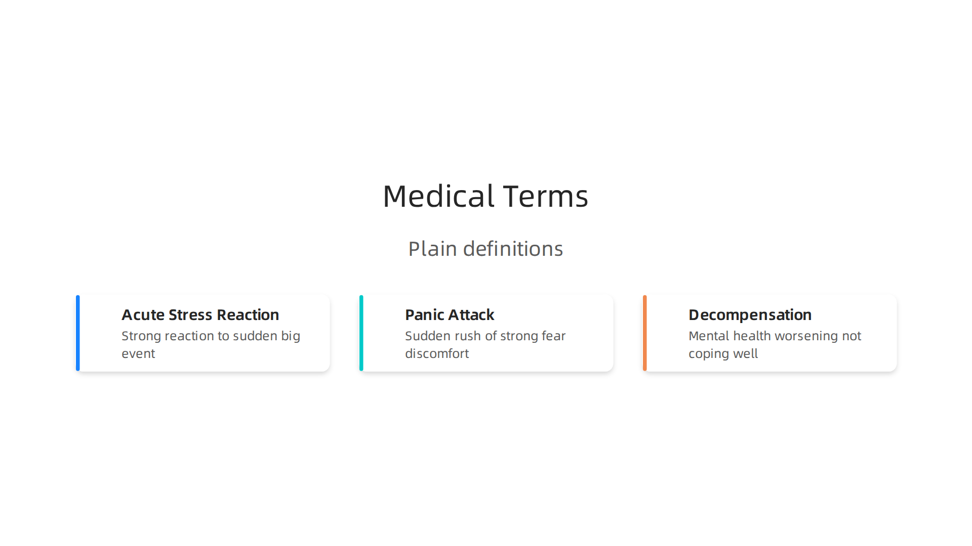 Understanding the precise medical terms used to describe an overwhelming mental health period, often colloquially called a 'mental breakdown'.